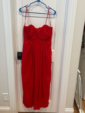 Vintage A.J. Bari Silk Ruched Bodice Evening Dress
